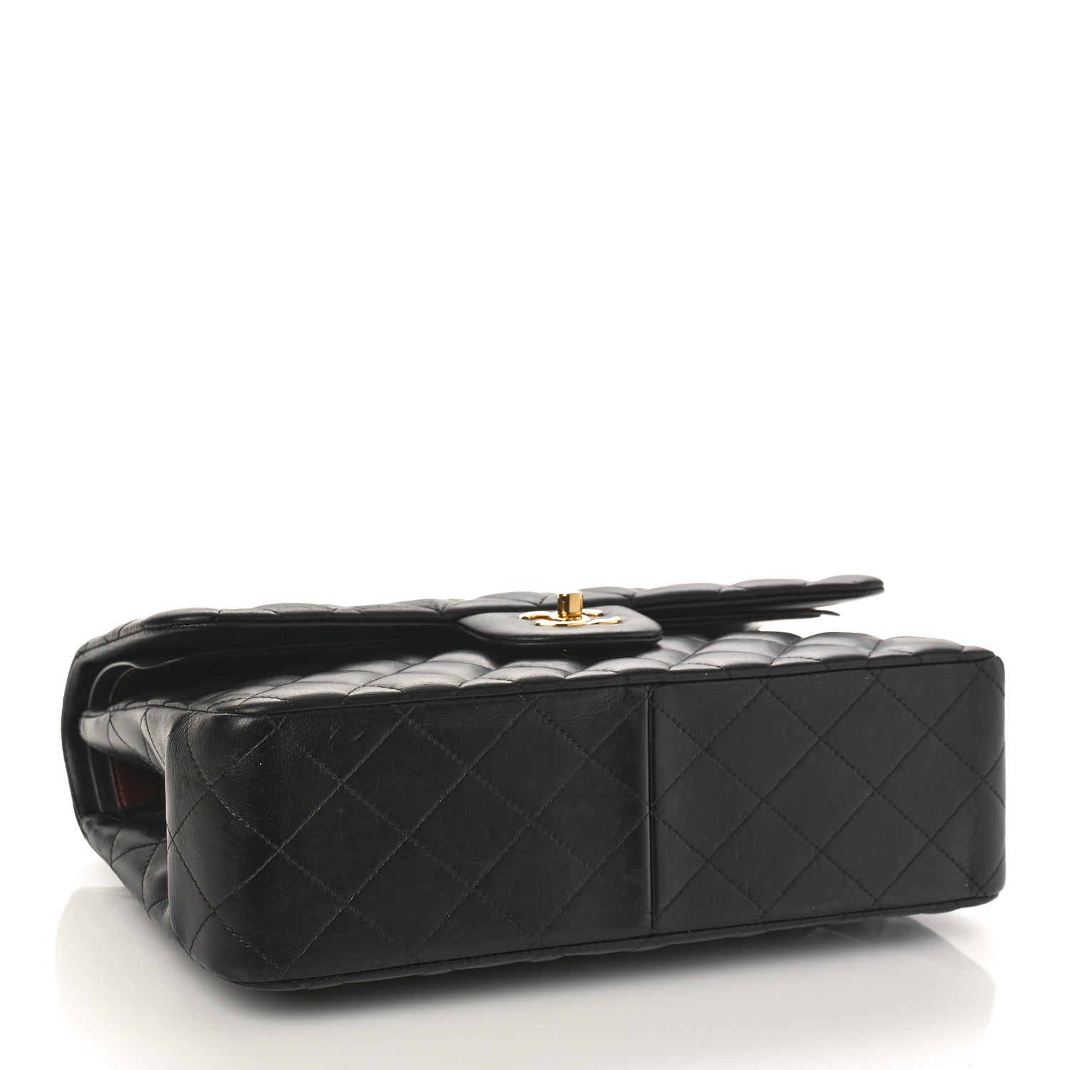 Chanel Lambskin Quilted Jumbo Double Flap Black 4 of 10