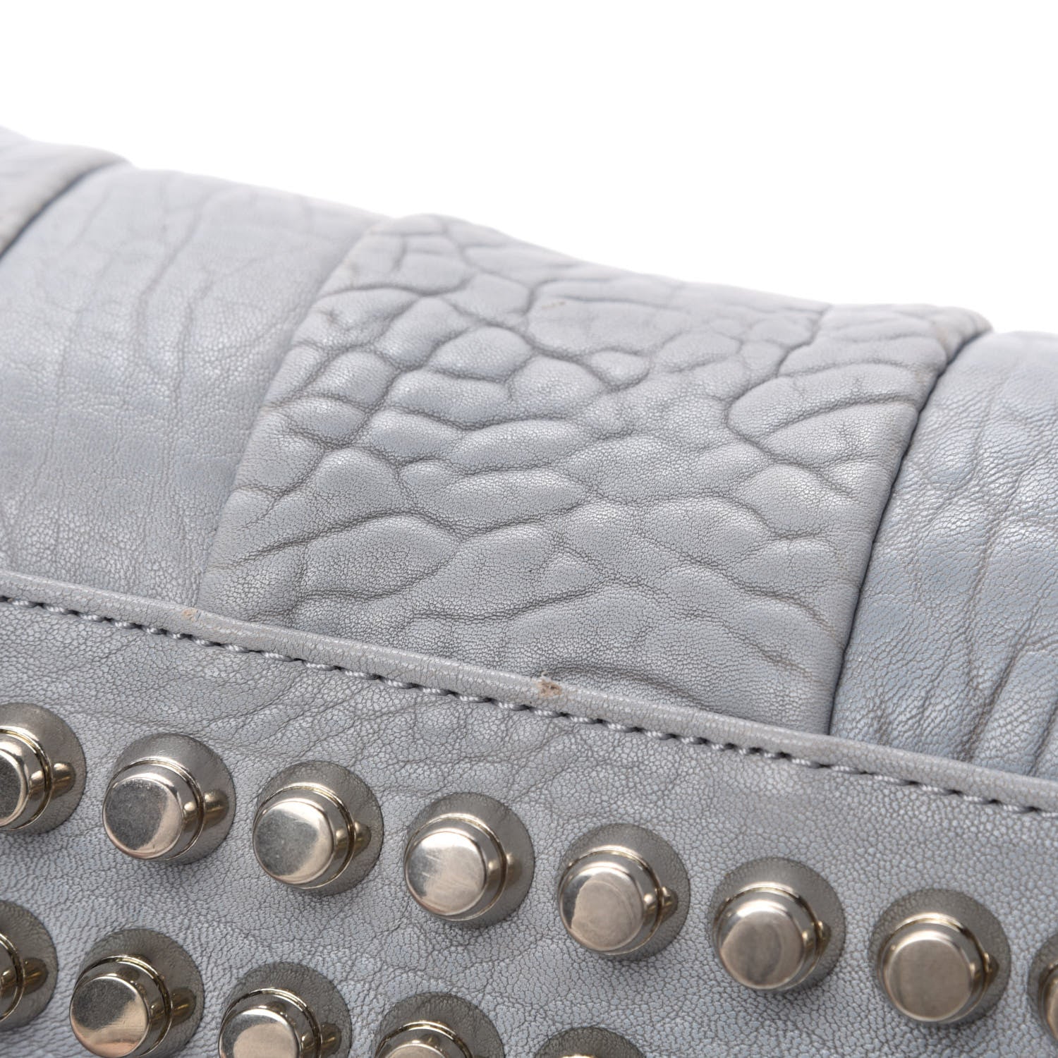 Alexander Wang Pebbled Lambskin Mini Rockie Carbon Rodhium Hardware 8 of 12
