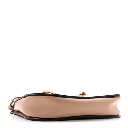 Valentino Garavani Calfskin Rockstud Saddle Bag Poudre 4 of 11