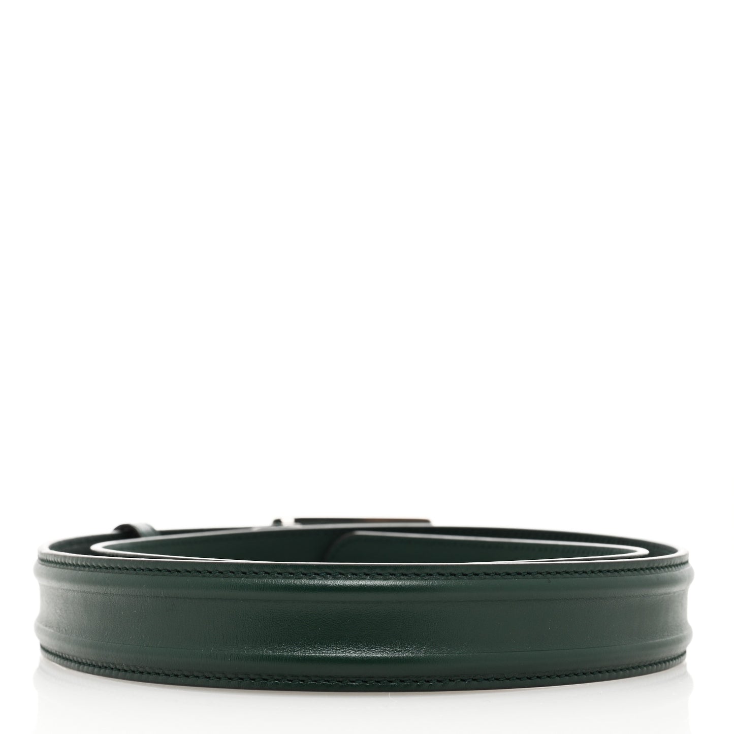 Ciny Lux Calfskin G Cube Memorable 25mm Belt 105 42 Vintage Green