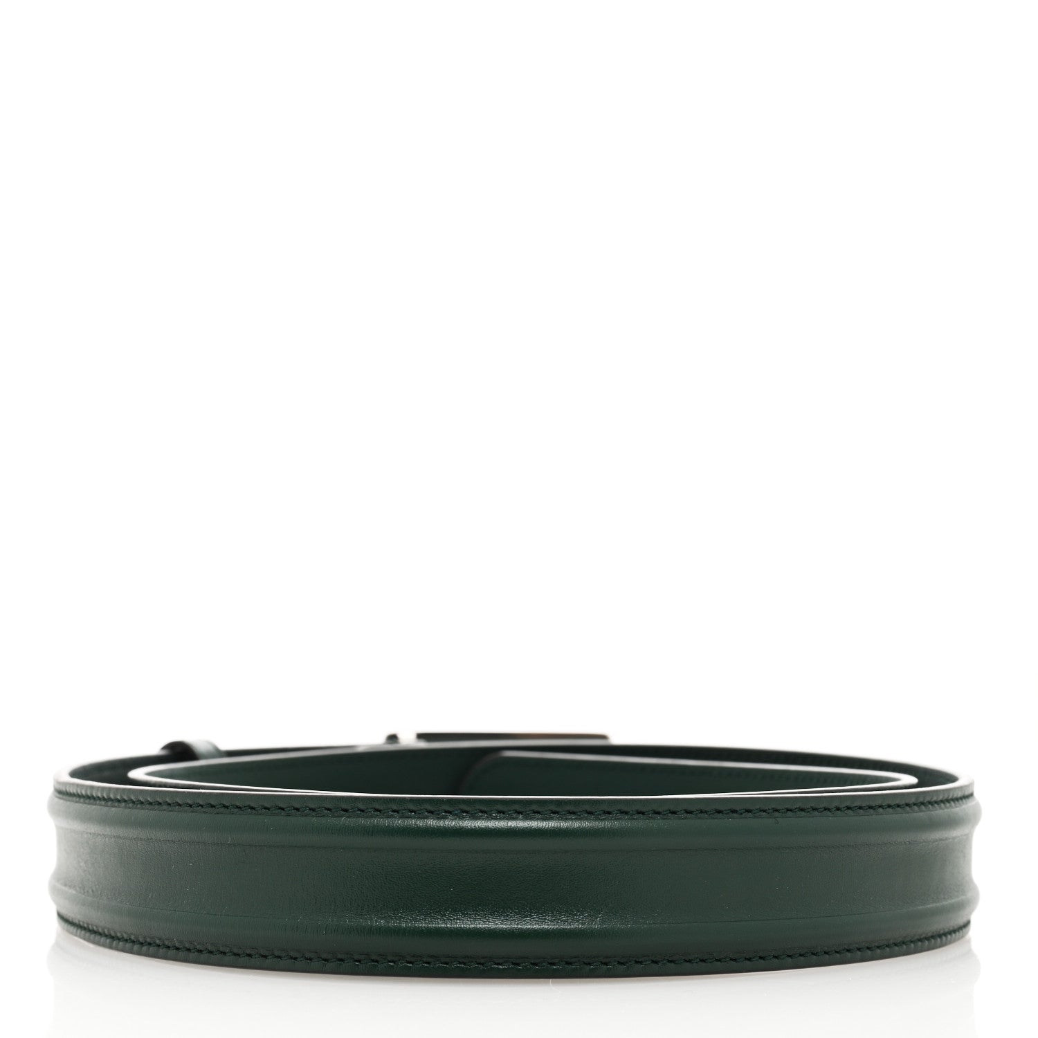 Gucci Ciny Lux Calfskin G Cube Memorable 25mm Belt 105 42 Vintage Green 2 of 5