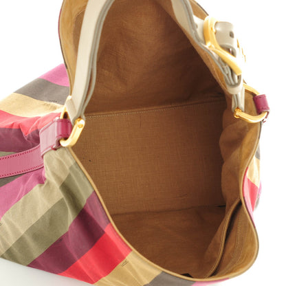 Fendi Canvas Striped Pequin Hobo Multicolor 5 of 7