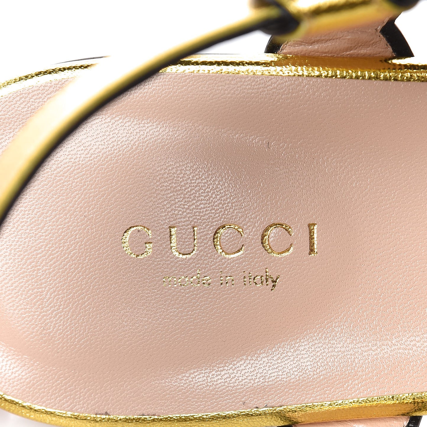 Metallic Nappa Willow Pearl Thong Sandals 40 Gold