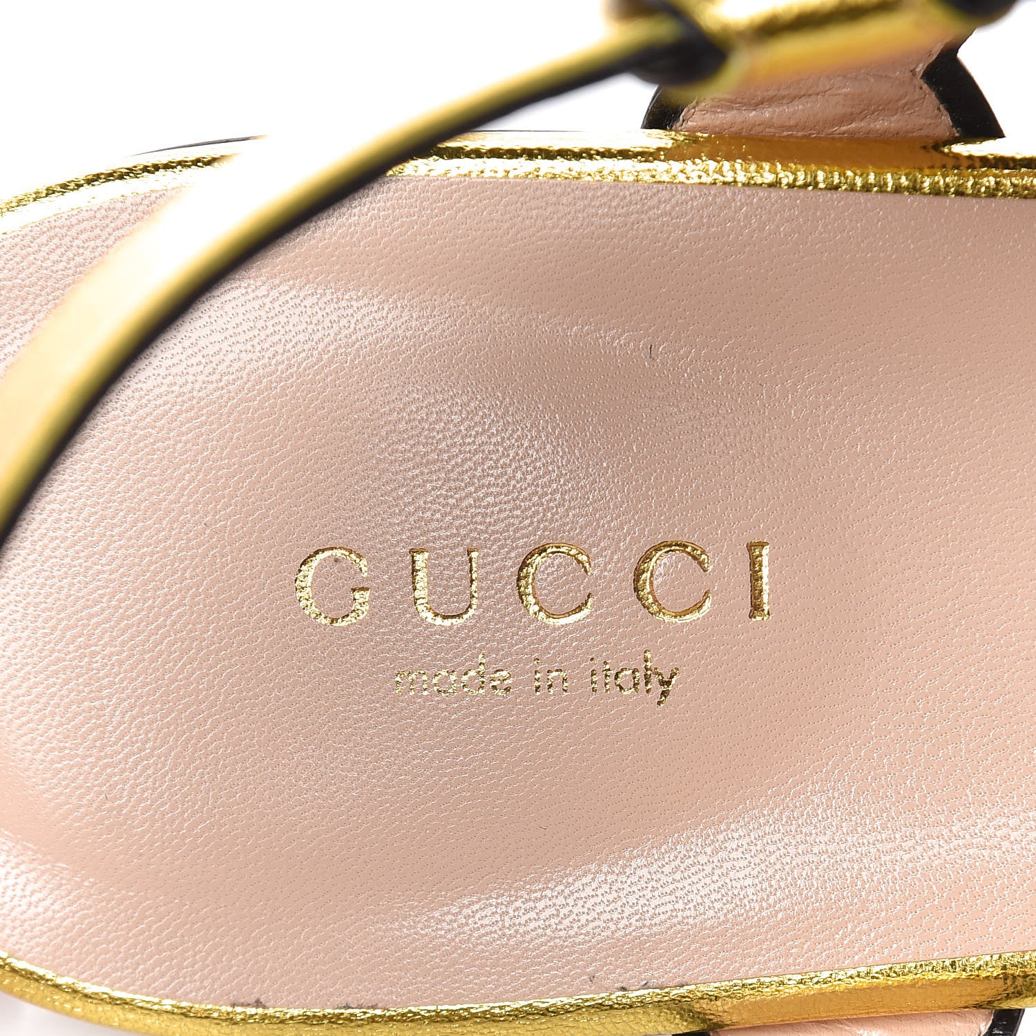 Gucci Metallic Nappa Willow Pearl Thong Sandals 40 Gold 5 of 10