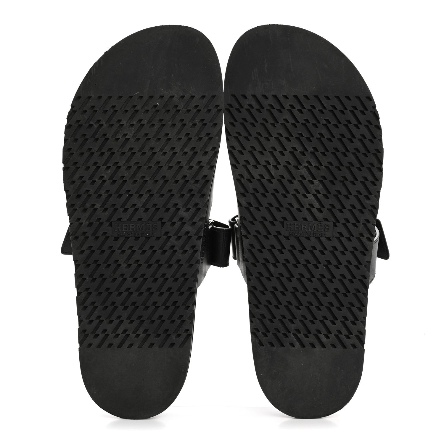 Hermes Calfskin Mens Chypre Sandals 43 Black 6 of 10