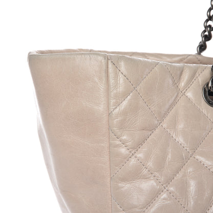 Chanel Glazed Calfskin Quilted Large Duo Color Tote Light Pink 16 of 20