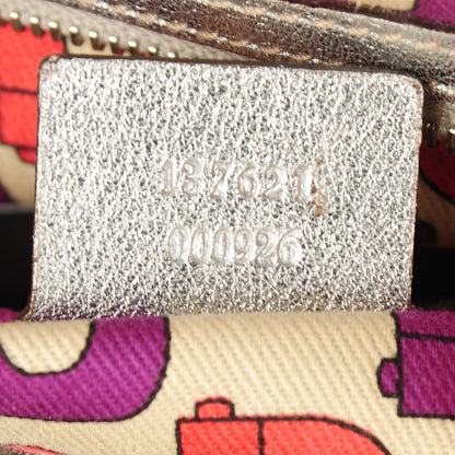 Gucci Metallic Guccissima Medium Pelham Shoulder Bag Silver 7 of 7