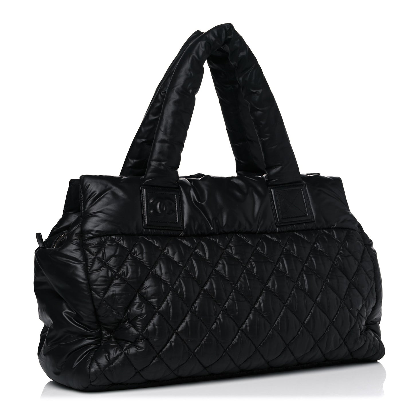 Nylon Coco Cocoon Zipped Tote Black