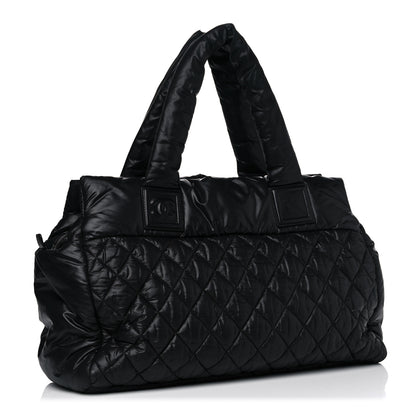 Chanel Nylon Coco Cocoon Zipped Tote Black 2 of 13