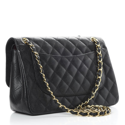 Chanel Caviar Quilted Jumbo Double Flap Black 3 of 14