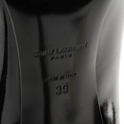 Saint Laurent Patent Classic Paris 105 Escarpin Pumps 39 Black 6 of 8