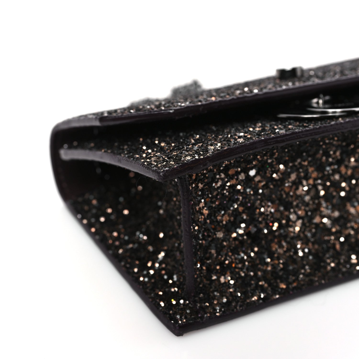 Jimmy Choo Coarse Glitter Mini Finley Shoulder Bag Bronze 8 of 9