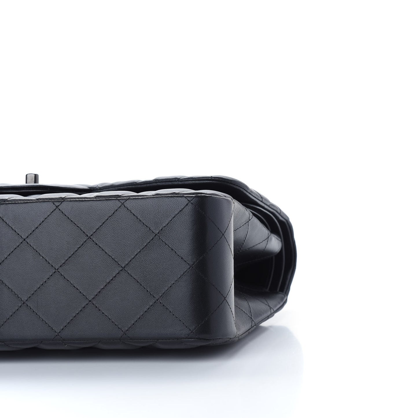 Lambskin Quilted Jumbo Double Flap So Black