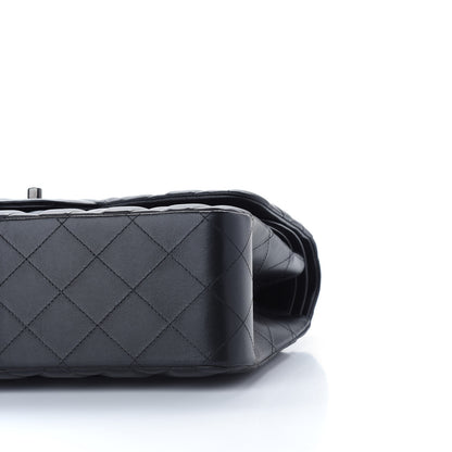 Chanel Lambskin Quilted Jumbo Double Flap So Black 9 of 10
