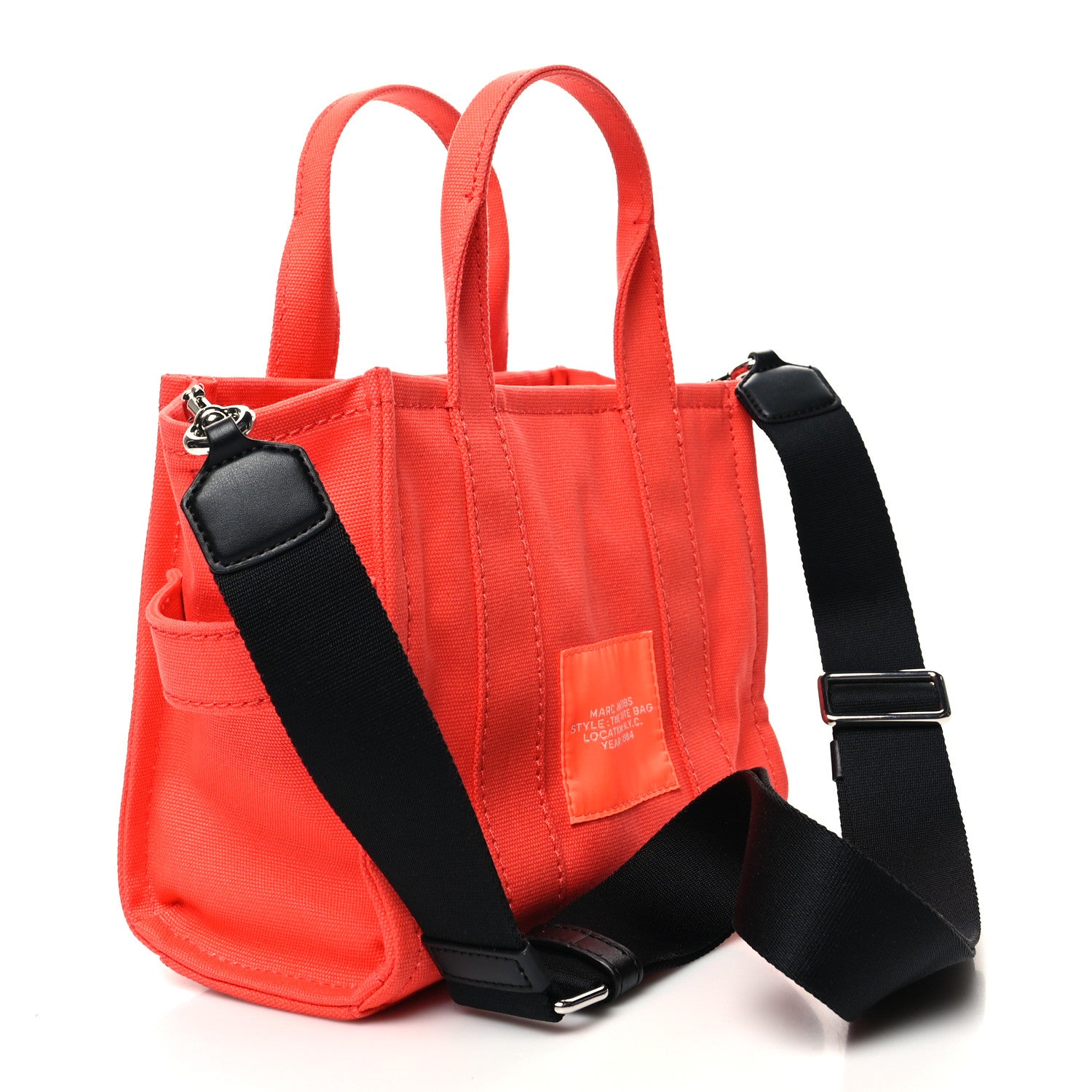 Marc Jacobs Cotton Canvas Mini The Traveler Tote Bag Red 3 of 13