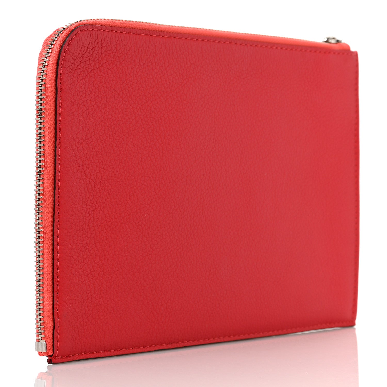 Louis Vuitton Calfskin Pochette Jules Zipped Clutch Poppy 2 of 8