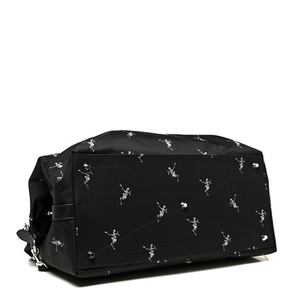 Alexander McQueen Nylon Dancing Skeleton Duffle Black White 3 of 10