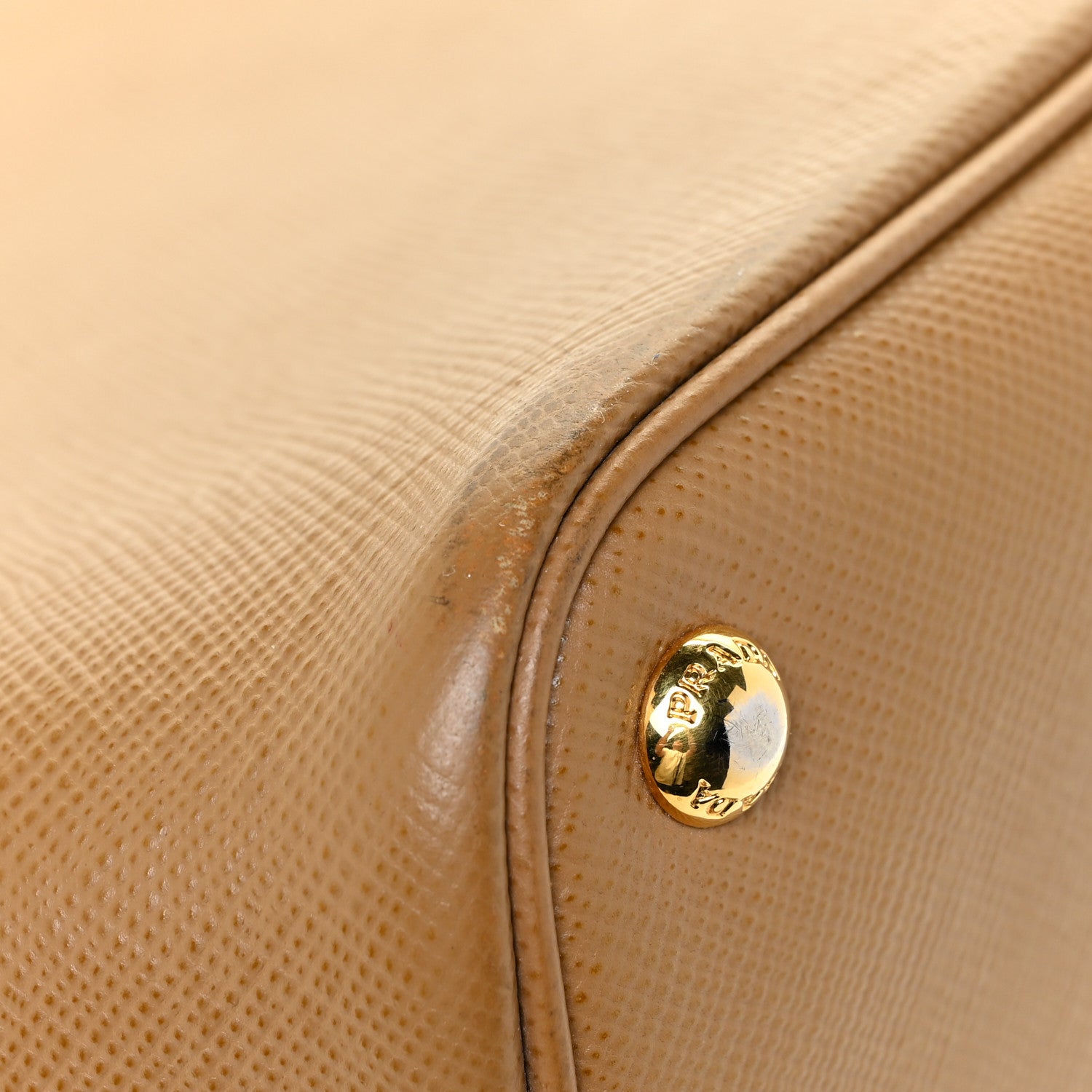 Prada Saffiano Cuir Medium Double Bag Caramel Fuoco 14 of 17