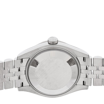Rolex Stainless Steel 18K White Gold Diamond 31mm Oyster Perpetual Datejust Watch Dark Grey Roman 278274 4 of 5