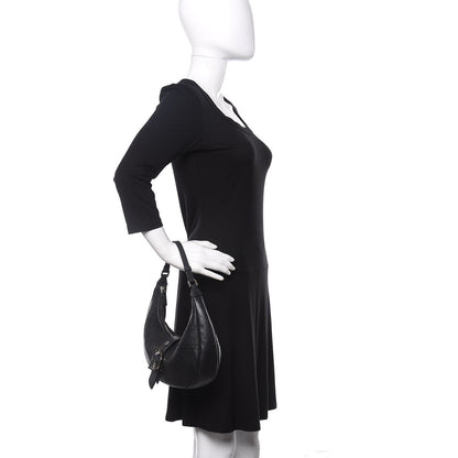 Christian Dior Grained Calfskin Cannage Hobo Black 2 of 11