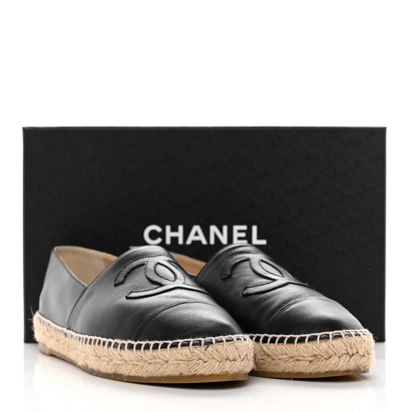 Lambskin CC Espadrilles 40 Black