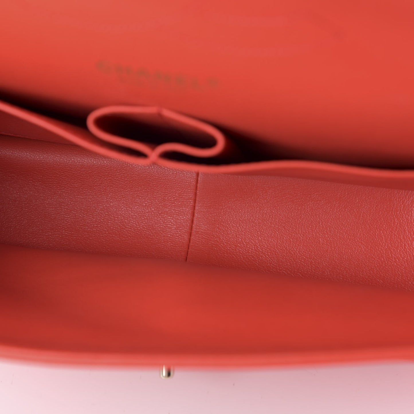 Lambskin Quilted Jumbo Double Flap Red