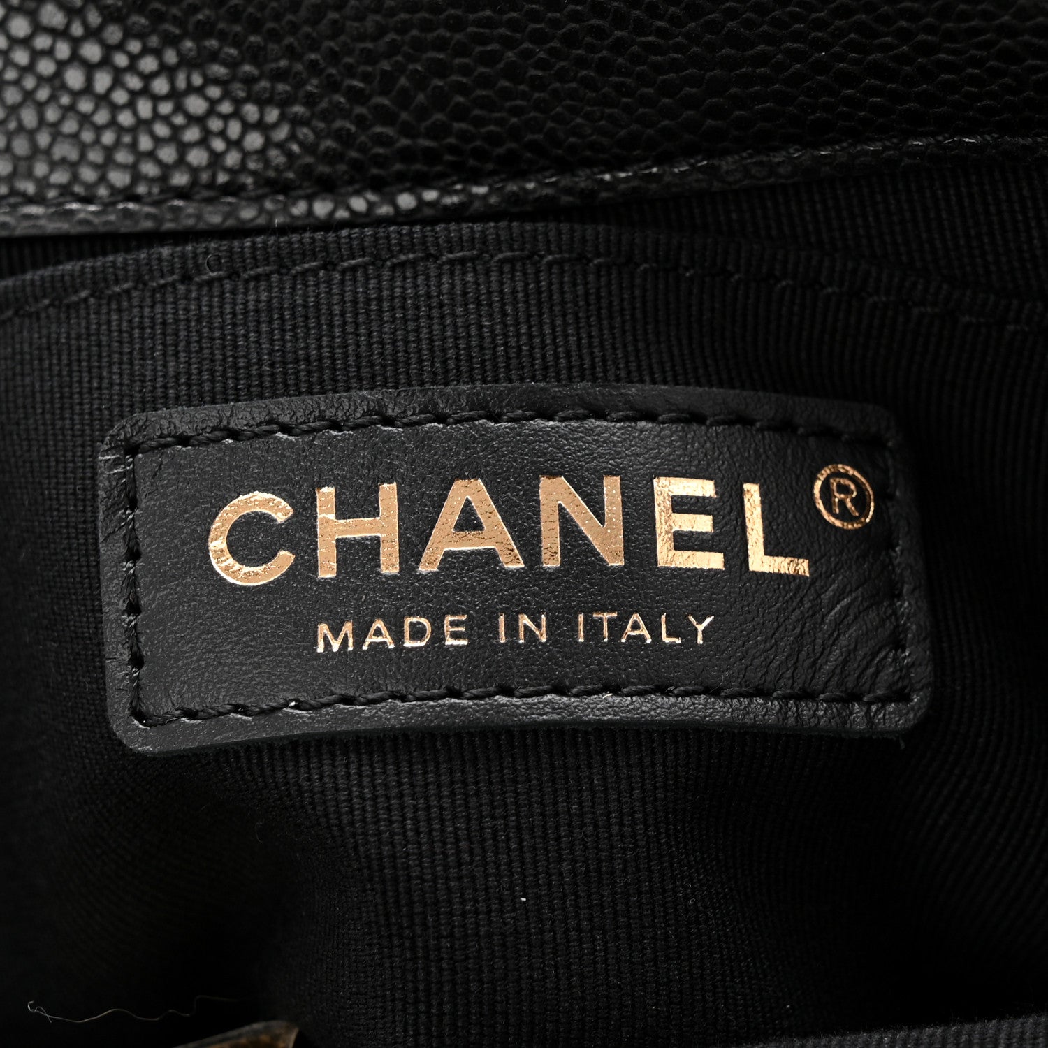 Chanel Shiny Caviar Quilted Medium Duma Pockets Drawstring Backpack Black 6 of 10