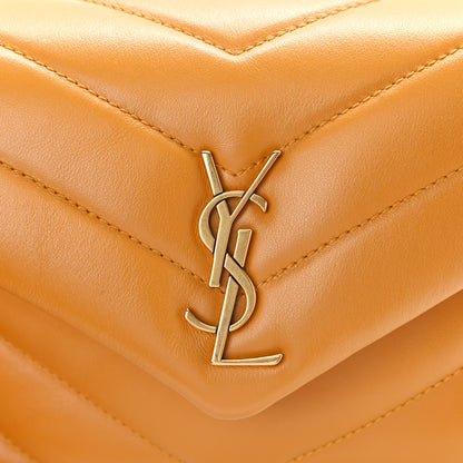 Saint Laurent Calfskin Y Quilted Monogram Toy Loulou Crossbody Bag Cheddar 6 of 8