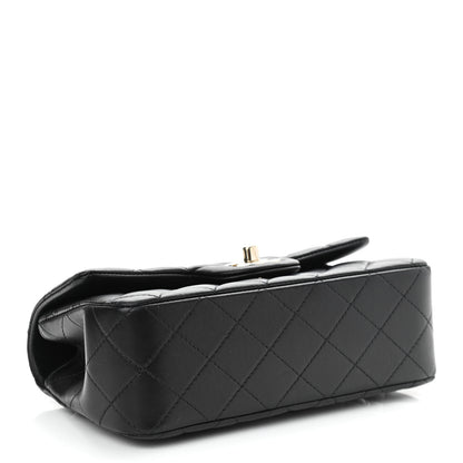 Chanel Lambskin Quilted Mini Lion Charm Top Handle Rectangular Flap Black 4 of 12