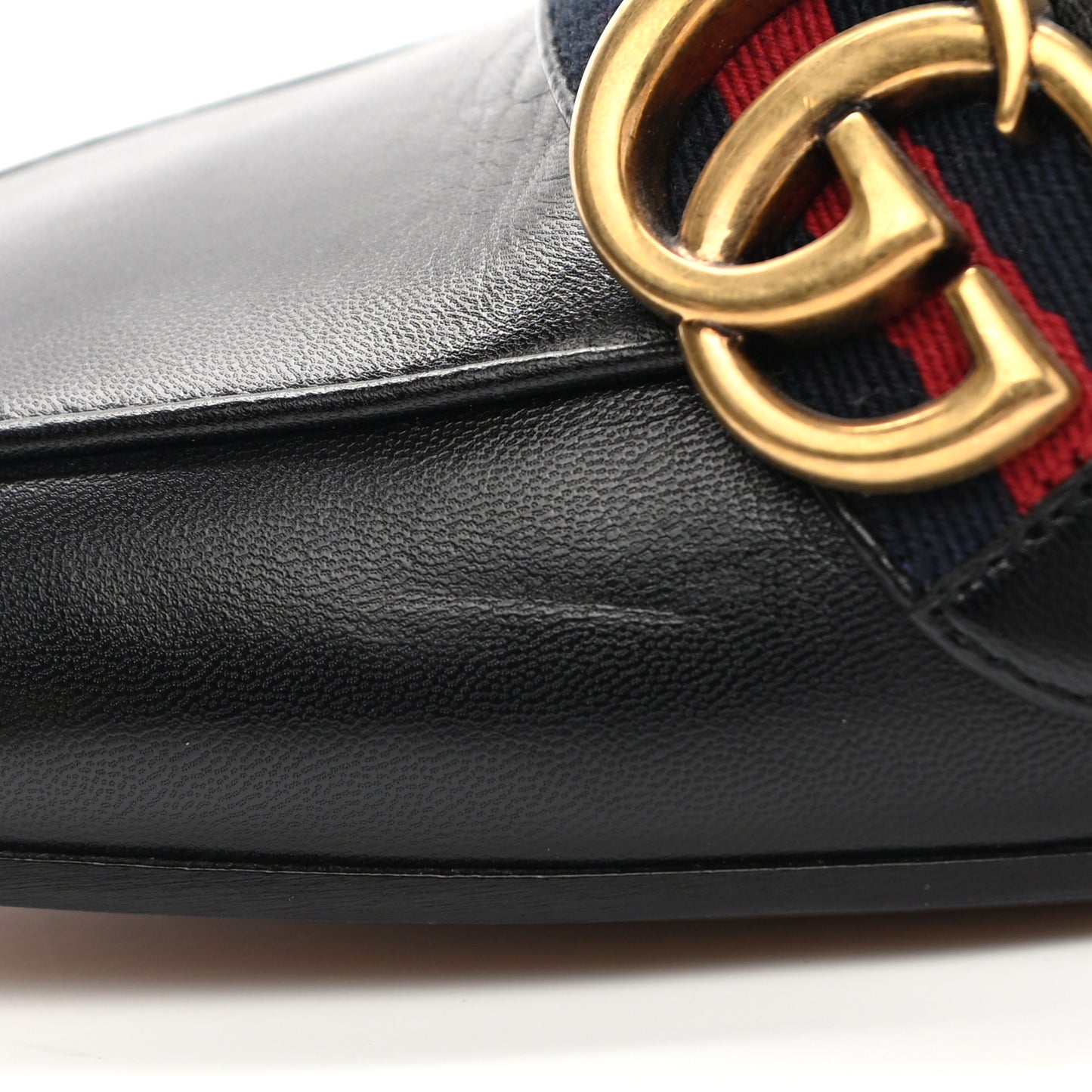 Malaga Kid Web Pearl Embellished Peyton 75mm Loafer Pumps 39.5 Black