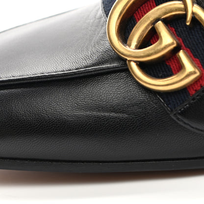 Gucci Malaga Kid Web Pearl Embellished Peyton 75mm Loafer Pumps 39.5 Black 10 of 10