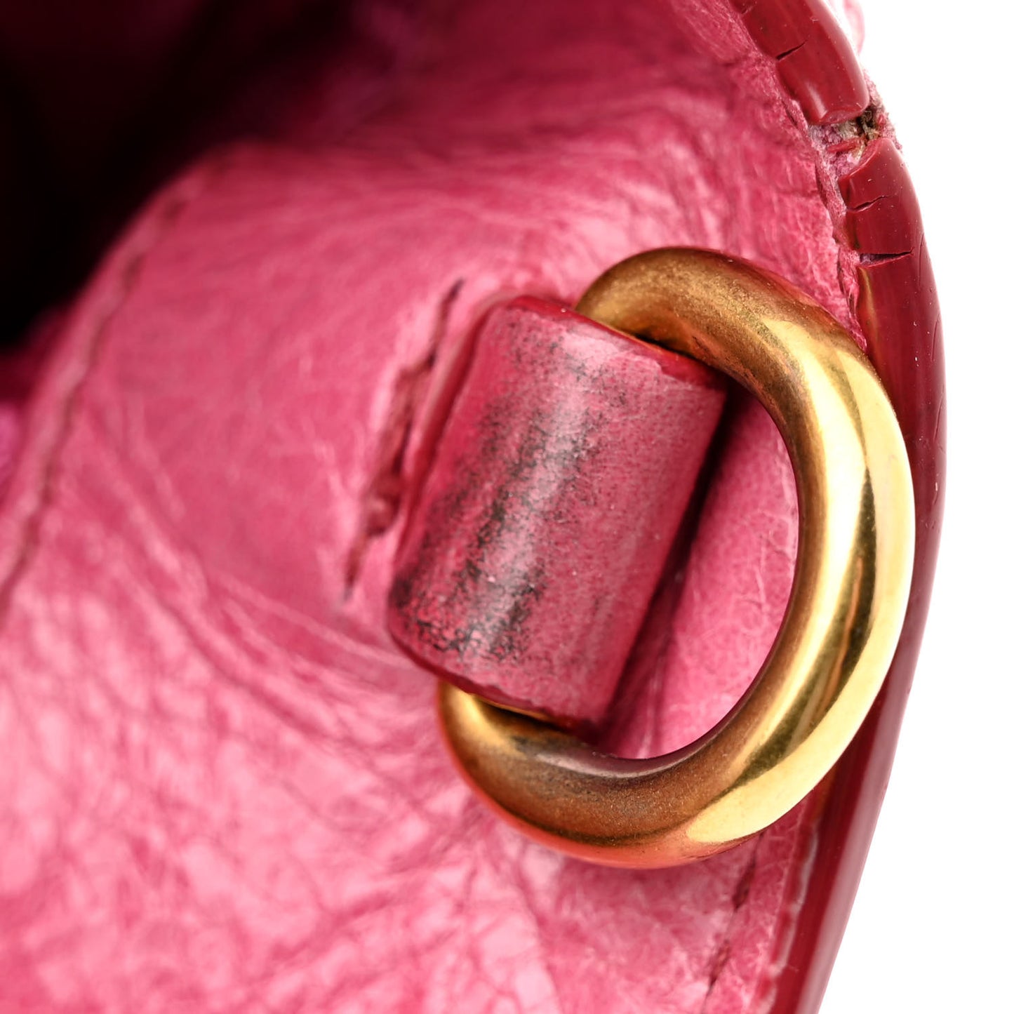 Vitello Shine Shopping Satchel Peonia