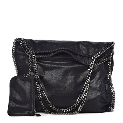 Stella McCartney Shaggy Deer Big Falabella Tote Navy 1 of 11