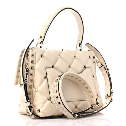 Valentino Garavani Nappa Medium Candystud Top Handle Bag Light Ivory 3 of 9