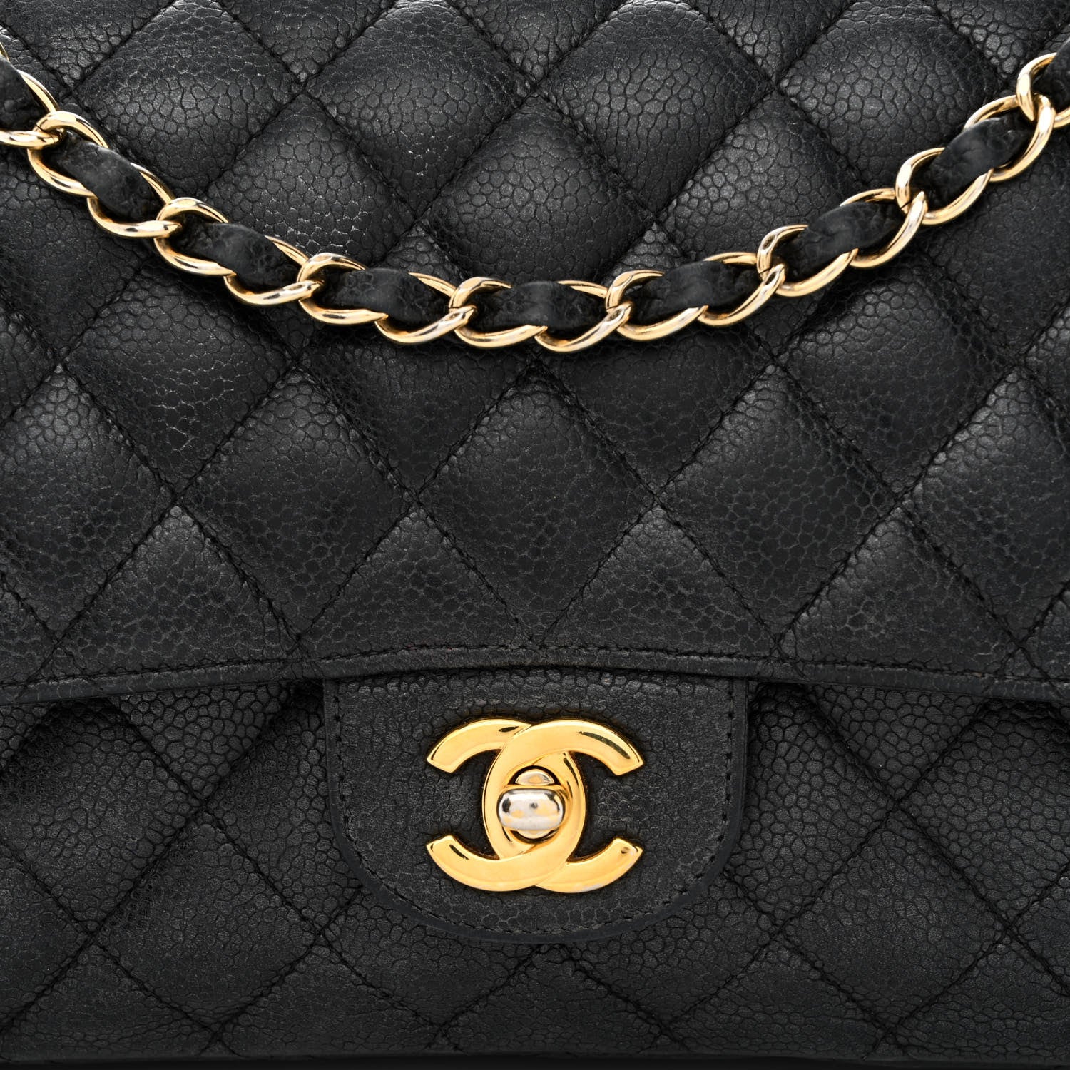 Chanel Caviar Quilted Medium Double Flap Black 8 of 16