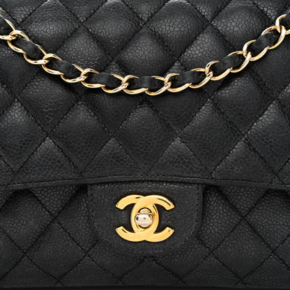 Chanel Caviar Quilted Medium Double Flap Black 8 of 16