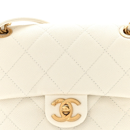 Chanel Caviar Quilted Mini Flap White 8 of 13