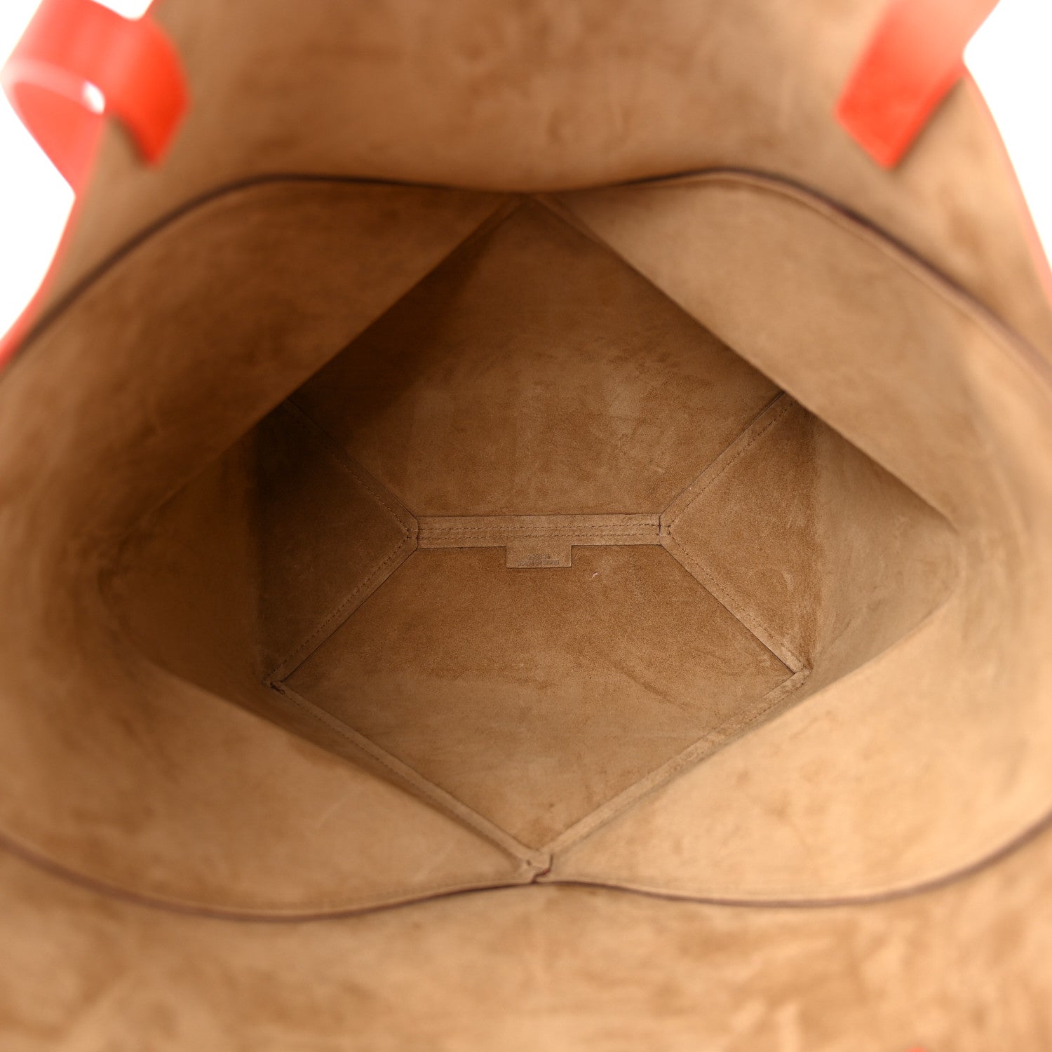 Loewe Shiny Calfskin Medium Puzzle Fold Tote Burgundy Orange 5 of 10