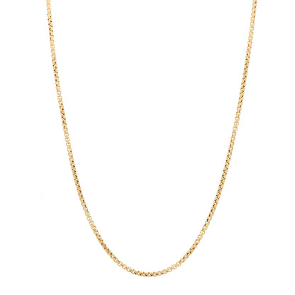 David Yurman 18K Yellow Gold 1.7mm Box Chain Necklace 18" 1 of 5