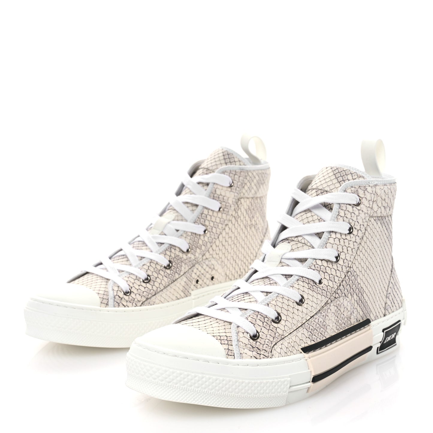 Snakeskin Mens B23 High Top Sneakers 43 Beige