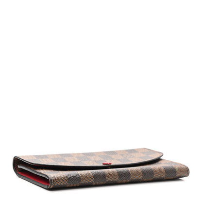 Louis Vuitton Damier Ebene Emilie Wallet Red 4 of 8