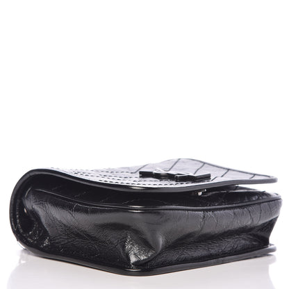 Saint Laurent Crinkled Calfskin Matelasse Monogram Niki Chain Wallet Black 4 of 8
