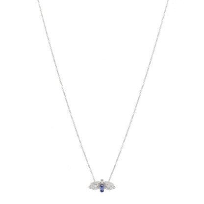 Tiffany Platinum Diamond Tanzanite Paper Flowers Firefly Necklace 1 of 6