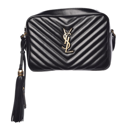 Saint Laurent Calfskin Matelasse Monogram Lou Camera Bag Black 1 of 10