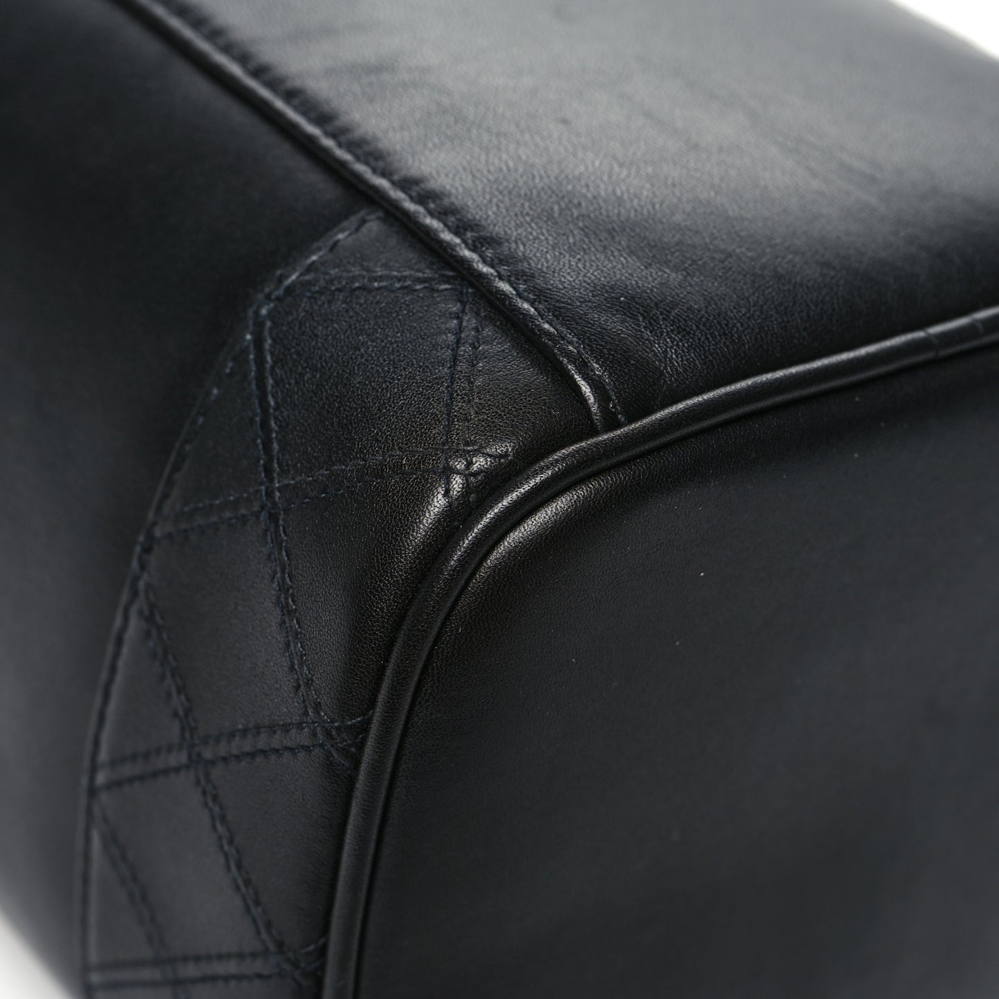 Lambskin Vanity Cosmetic Case Black
