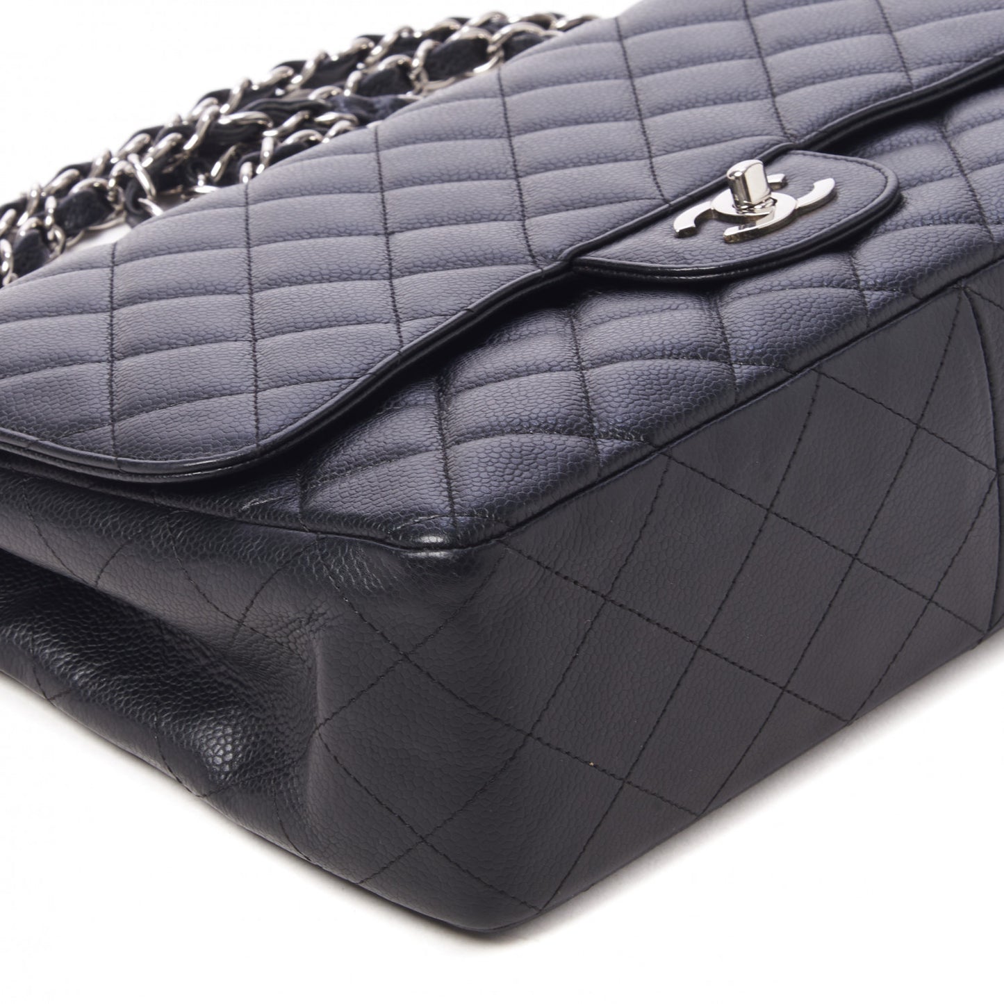 Caviar Quilted Jumbo Single Flap Black