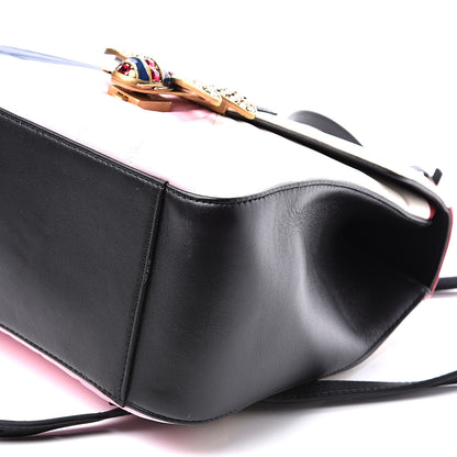 Gucci Calfskin Bamboo Trapuntata Queen Margaret Backpack Blue Agata Hibiscus Red Mystic White Sugar Pink 9 of 12