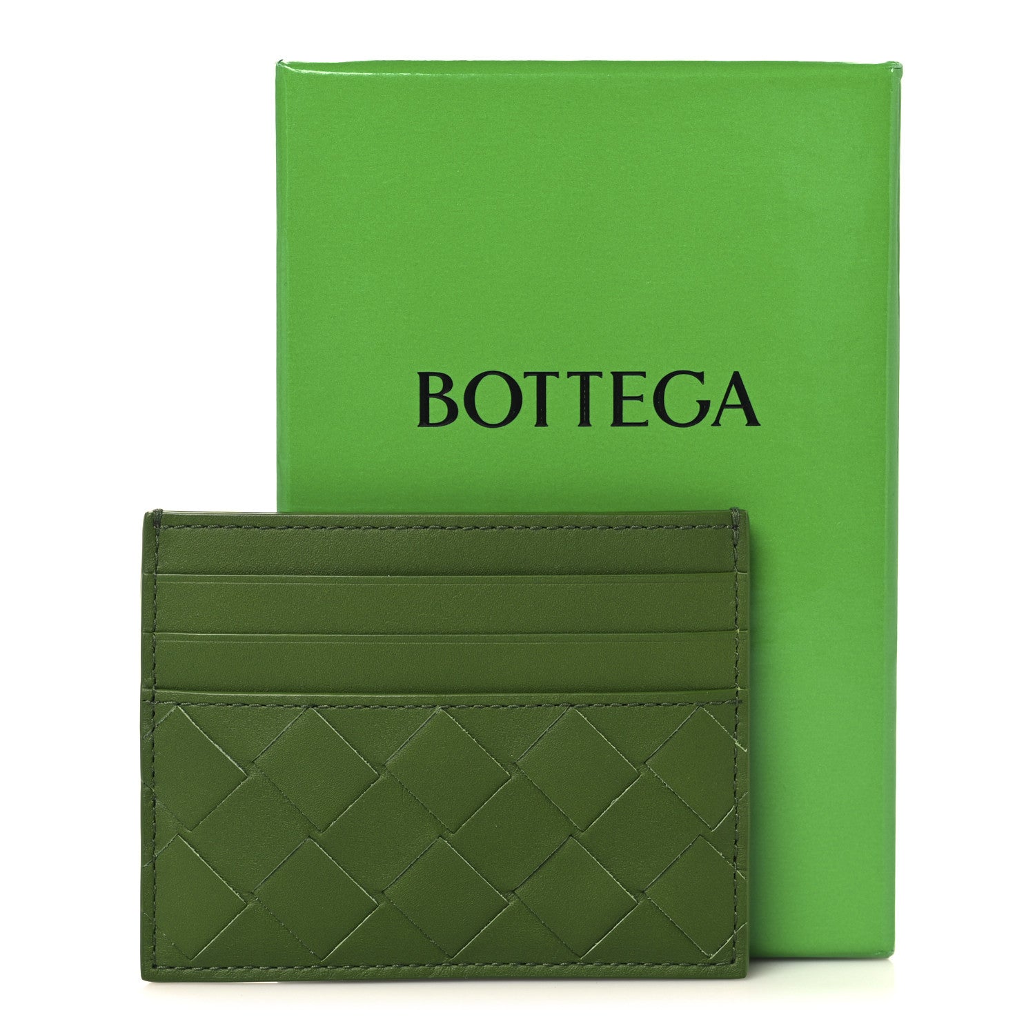 Bottega Veneta Nappa Intrecciato Card Holder Green 8 of 8