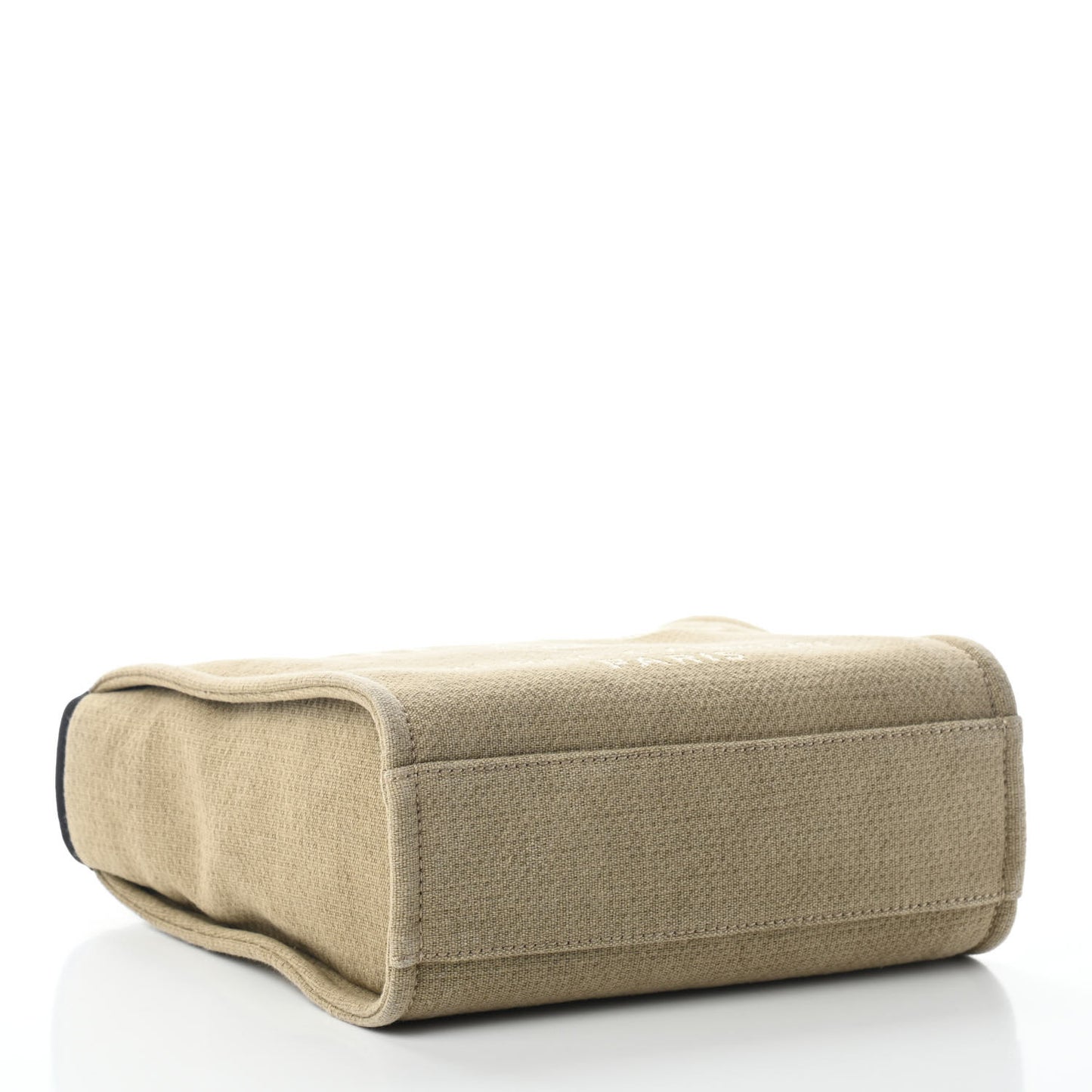 Canvas Mini Deauville Tote Beige Black