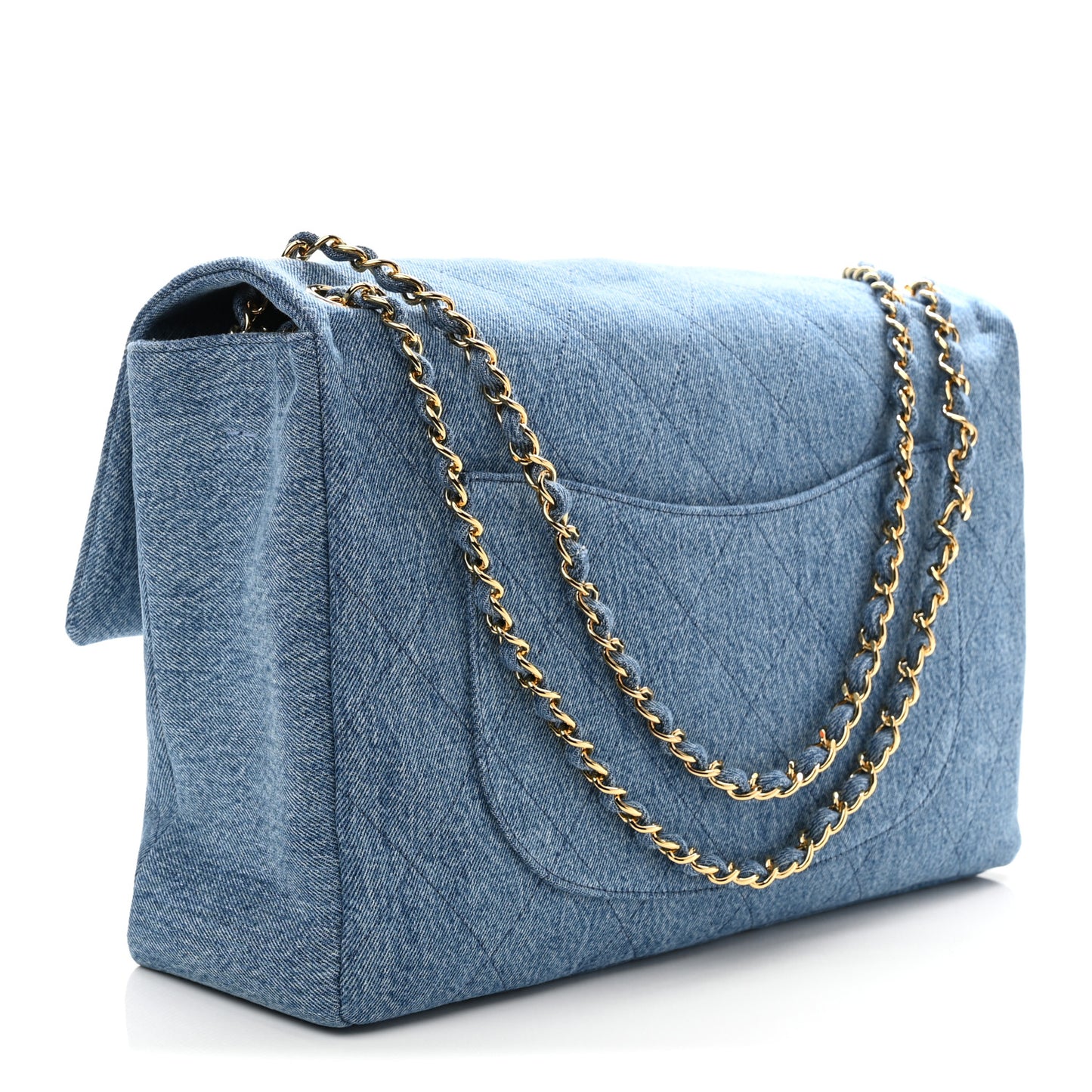 Denim Small Souplissimo Maxi Flap Blue